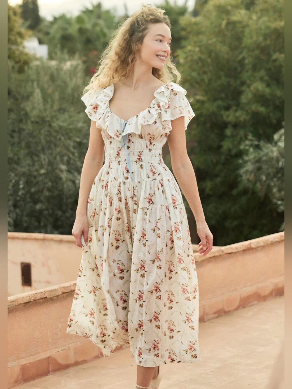 DOEN ILLIANA DRESSIN BLANC PRAIRIE ROSE S